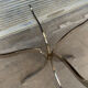 1970s table – chrome, brass, and smoked glass