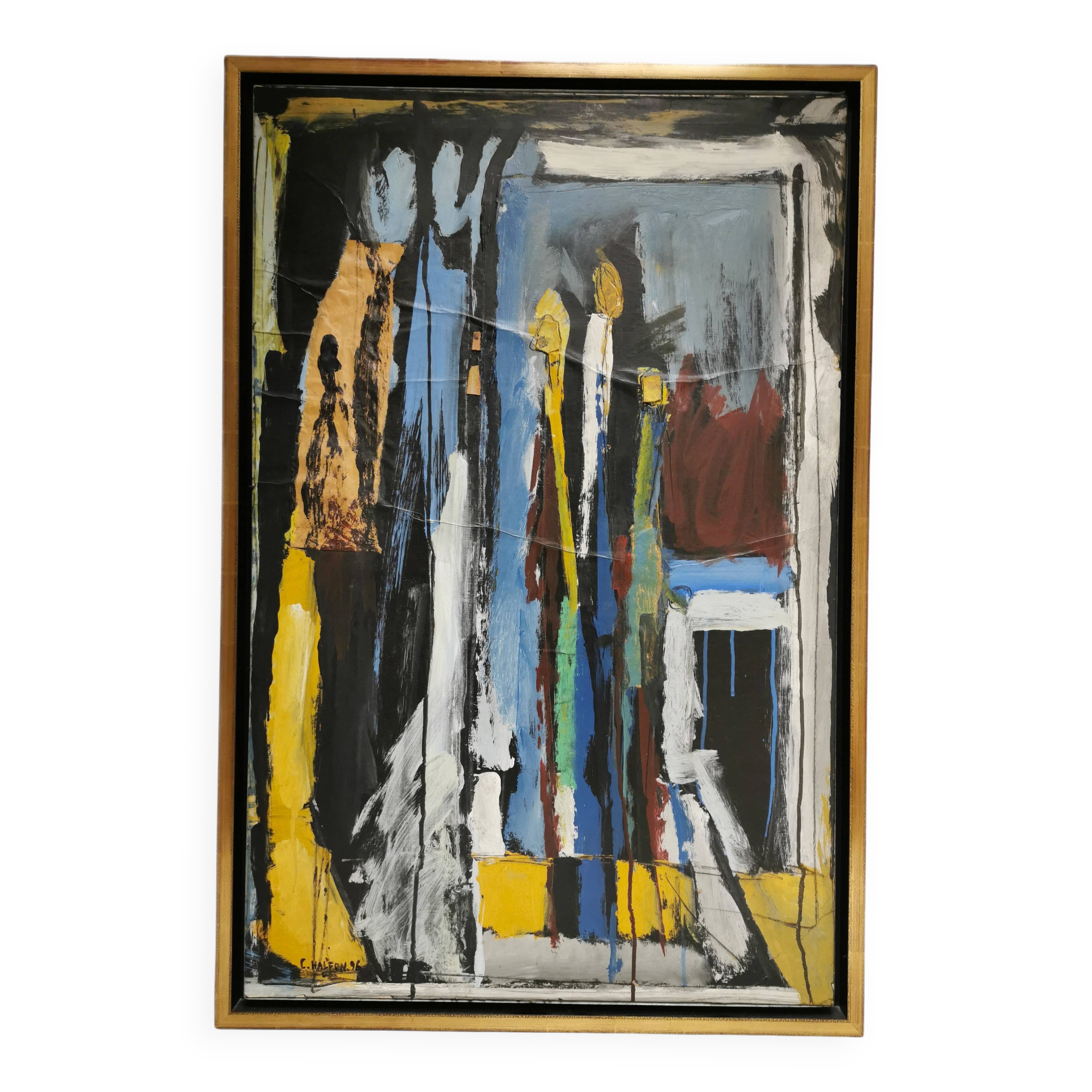 Painting / Modern, Contemporary art signed C. HALFON 96