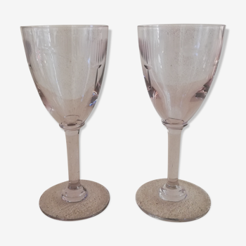 2 verres à pied début 20ème