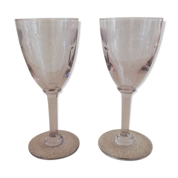 2 verres à pied début 20ème