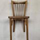 Series of 5 old baumann bistro chairs in curved wood