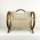 Porte-revues en bambous et toile de jute