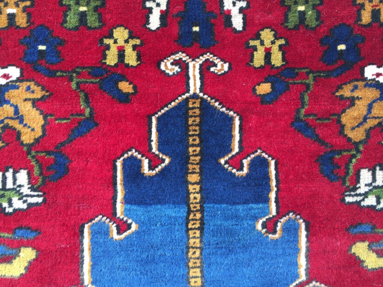 Turkish vintage prayer rug vegetable dye 170x100cm