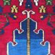 Tapis de prière turc vintage teinture végétale 170x100cm