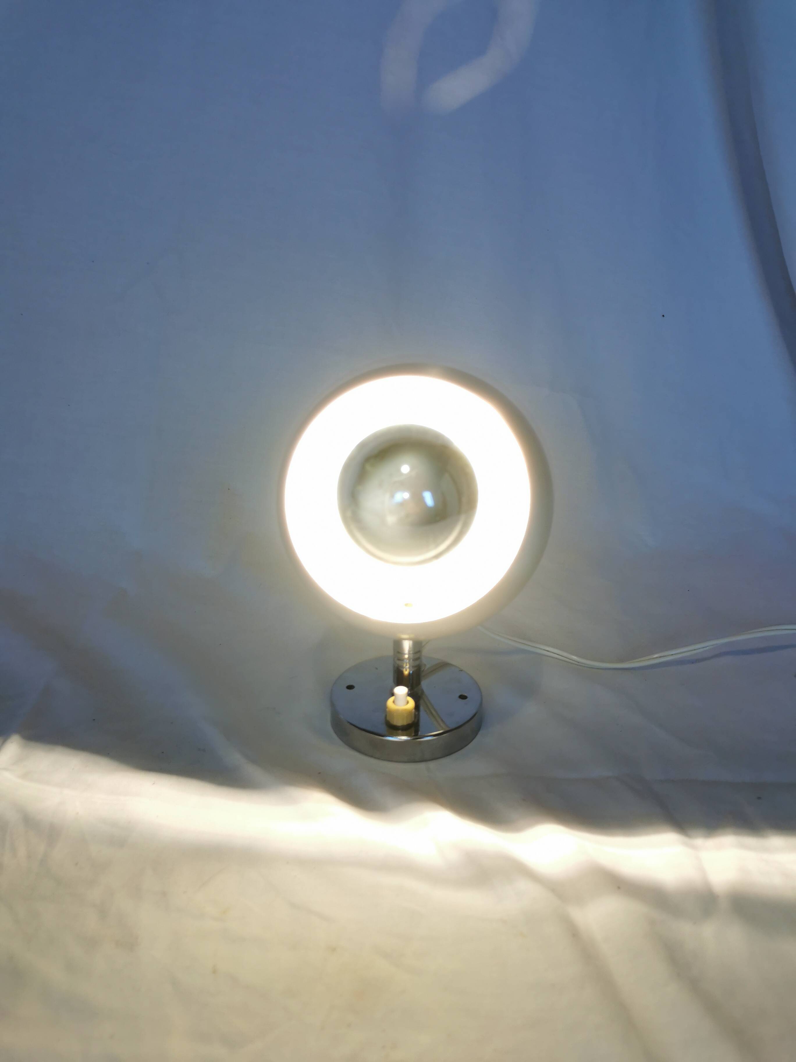 Lampe spot Eyeball aluminium brossé, 1970