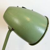 Green industrial workshop table lamp, 1960s