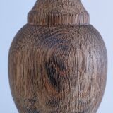 XL turned solid wood lamp base H.45.5 cm