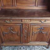 Louis XVI two-body sideboard stamped in walnut
