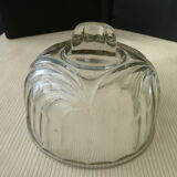 Molded pressed glass cheese bell