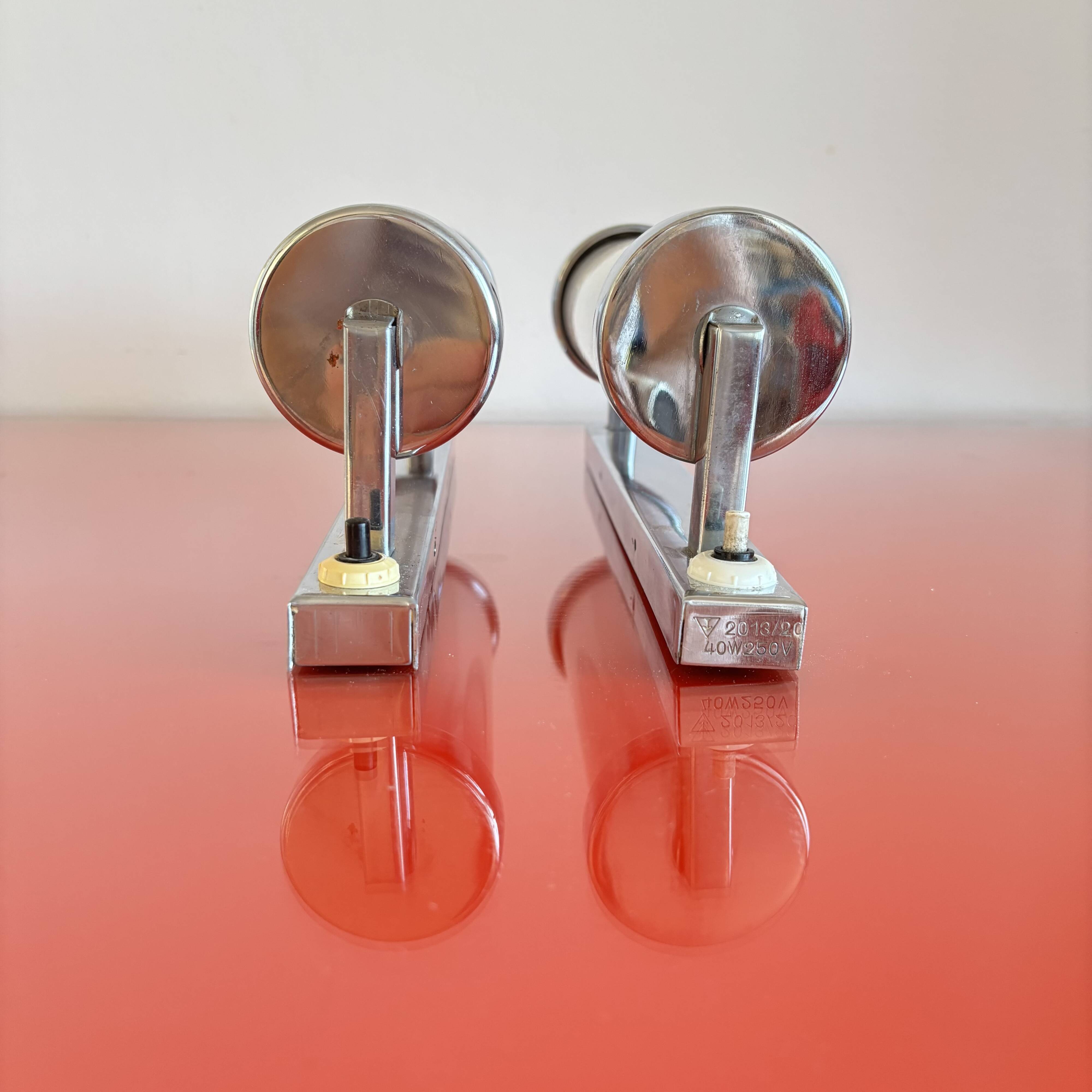 Functionalist set of bedside table lamps, Czechoslovakia