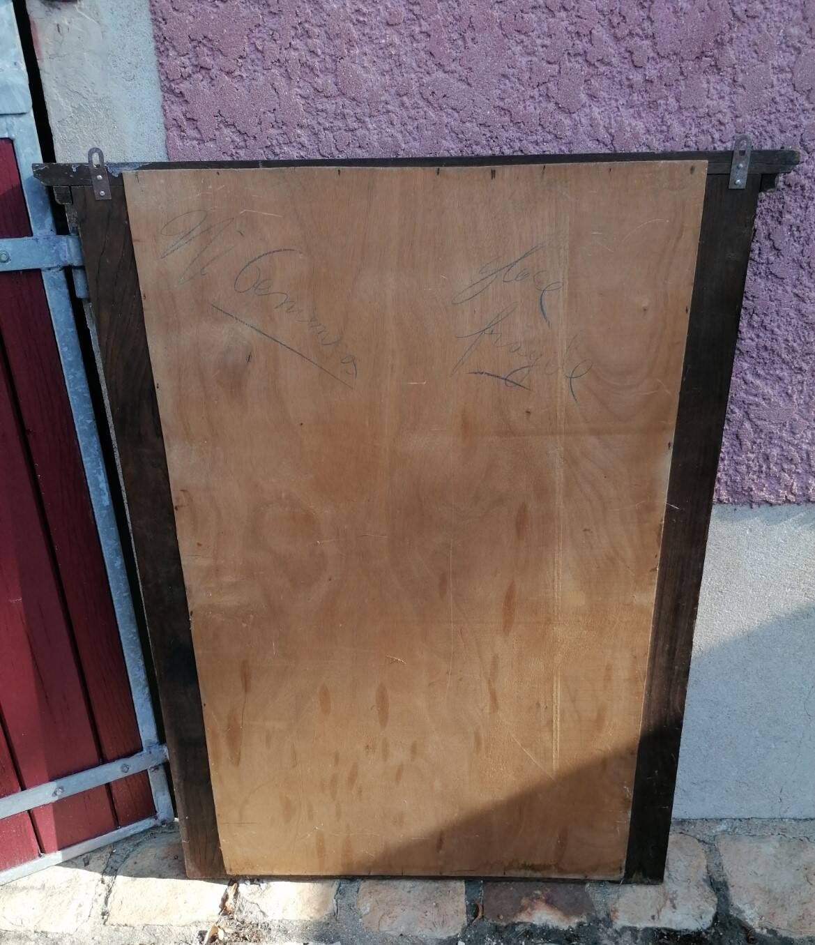 Rustic and Gothic beveled mirror