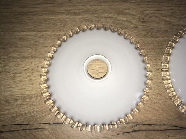 2 opalines for hanging lamp