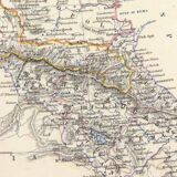 An antique engraved map of Russia by keith johnston circa 1869