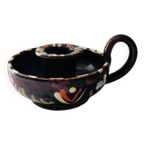 Alsatian pottery candlestick