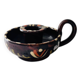 Alsatian pottery candlestick