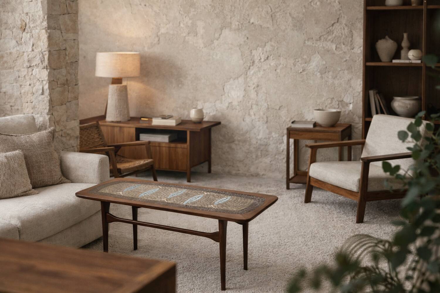 Vintage Mid-Century Scandinavian Modern Beech Coffee Table from Ejm, 1960s