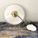 Set of two electrified white opaline suspensions with nine