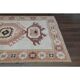 1970s Turkish Oushak Handmade Wool Cotton Pink Area Rug 183x244