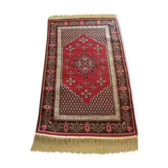 Tapis Laine Tunisien Nouée à la Main Tapis Traditionnel  Orientale Rouge