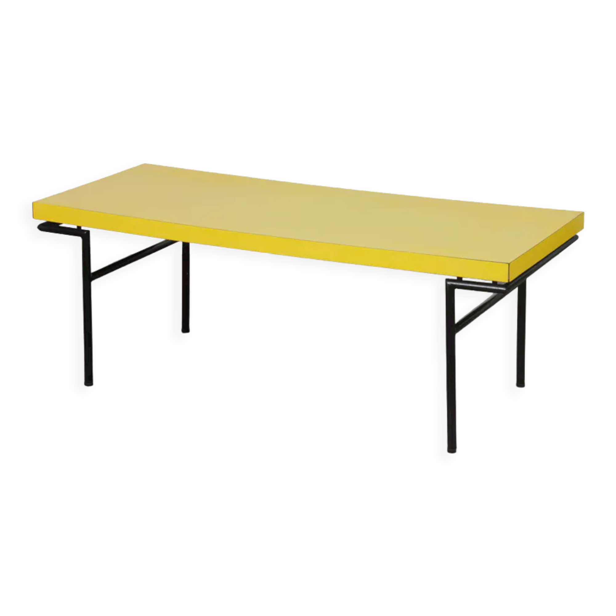 Vintage metal and formica coffee table from the 1960s