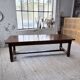 Table de ferme campagne noyer massif XL 250cm