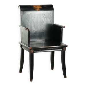 chaise en bois noir /