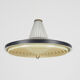 Mid-century Danish metal and glass hanging lamp