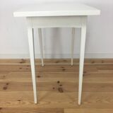 White wood desk foot compass