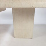 Set of 3 Italian Travertine Coffee Tables, 1980s