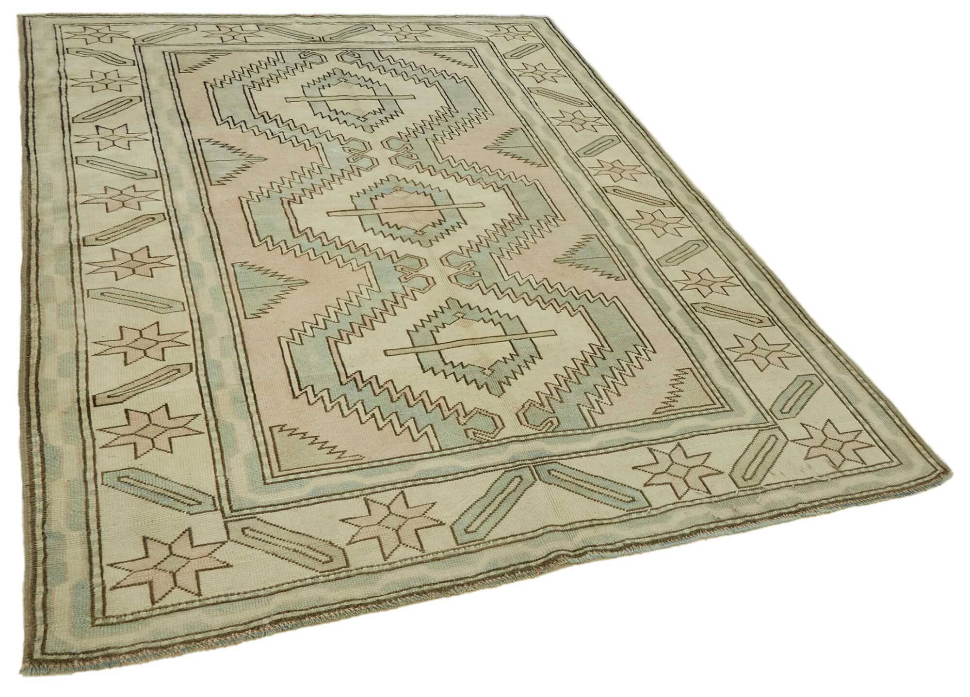 Turkish Vintage Anatolian Rug 183 cm x 240 cm