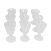 9 verres Baccarat a vin cristal deuxieme moitie XIXeme siecle modele d'harcourt