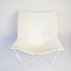 David Weeks for Habitat Semana White Leather Sling Chair
