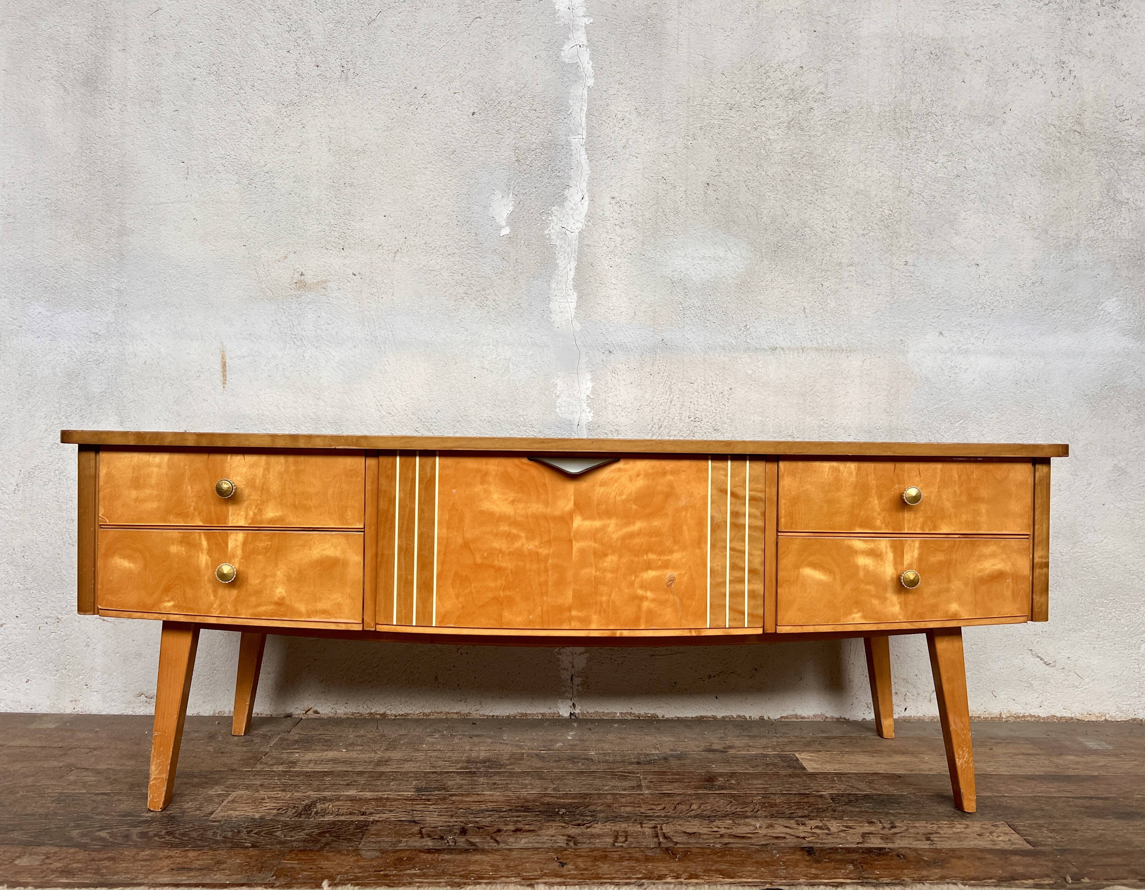 Meuble tv vintage pieds compas
