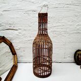 Rattan suspension lampshade