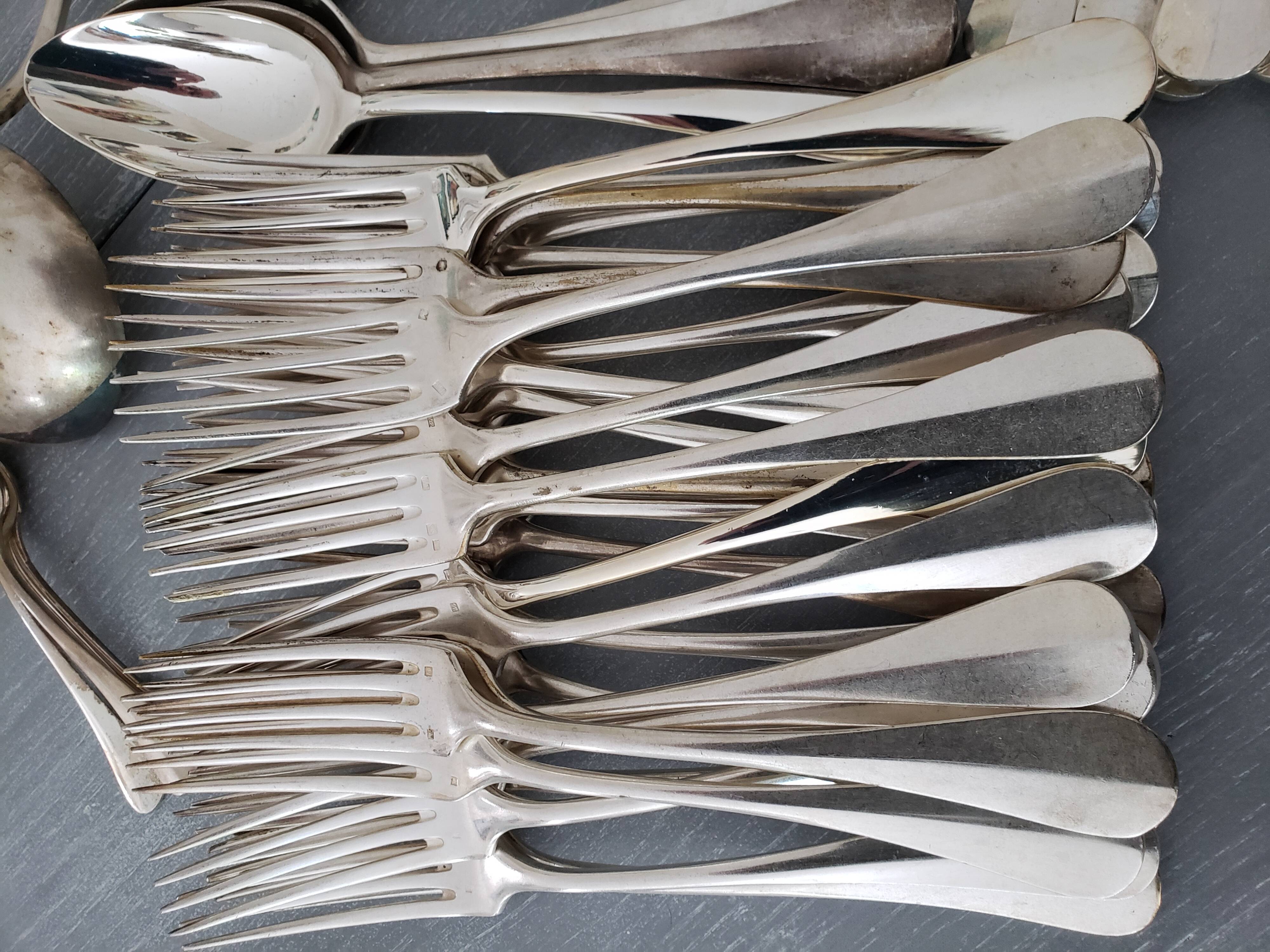 set of silver-plated cutlery