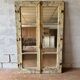 Ancien miroir industriel en bois - Début XXᵉ siècl