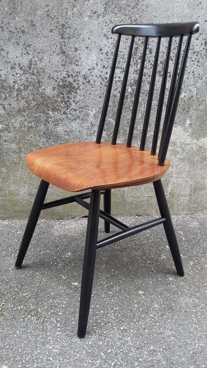 two vintage Scandinavian bistro chairs