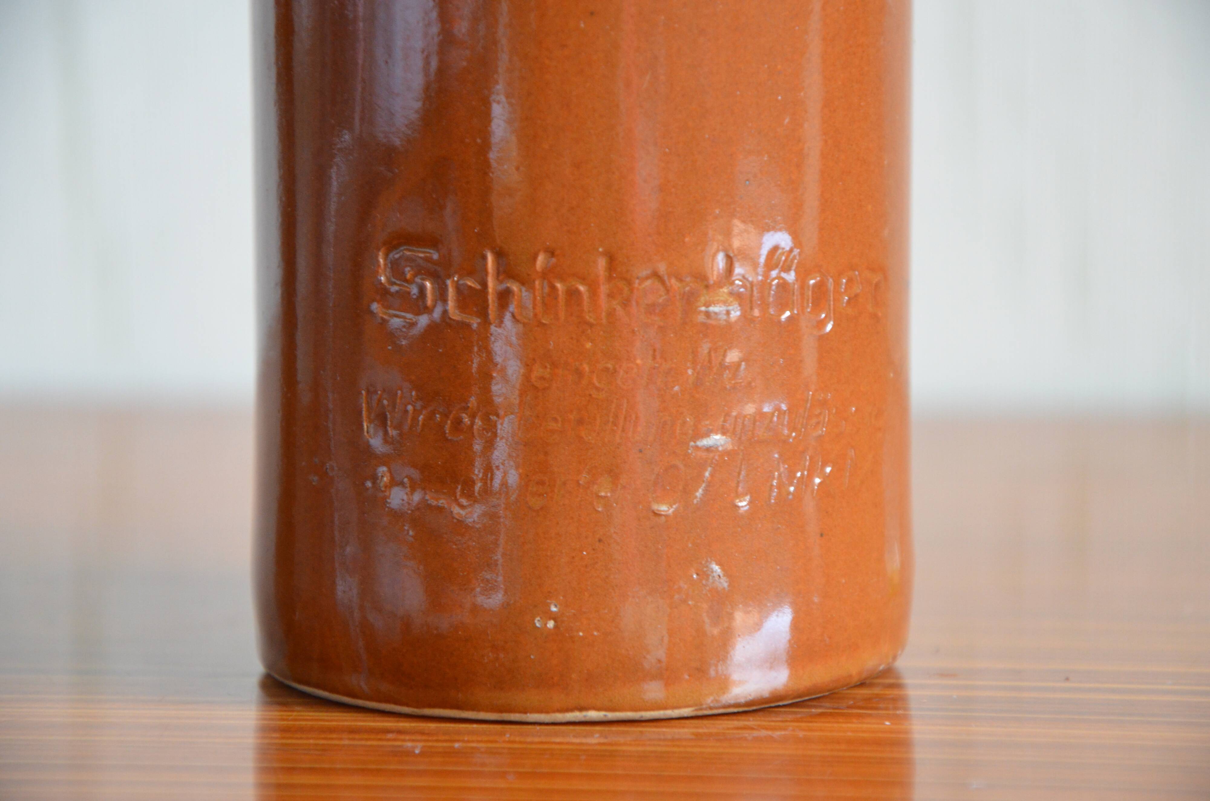 Glazed stoneware bottle
