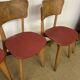 Suite de 4 chaises bistrot en bois vintage