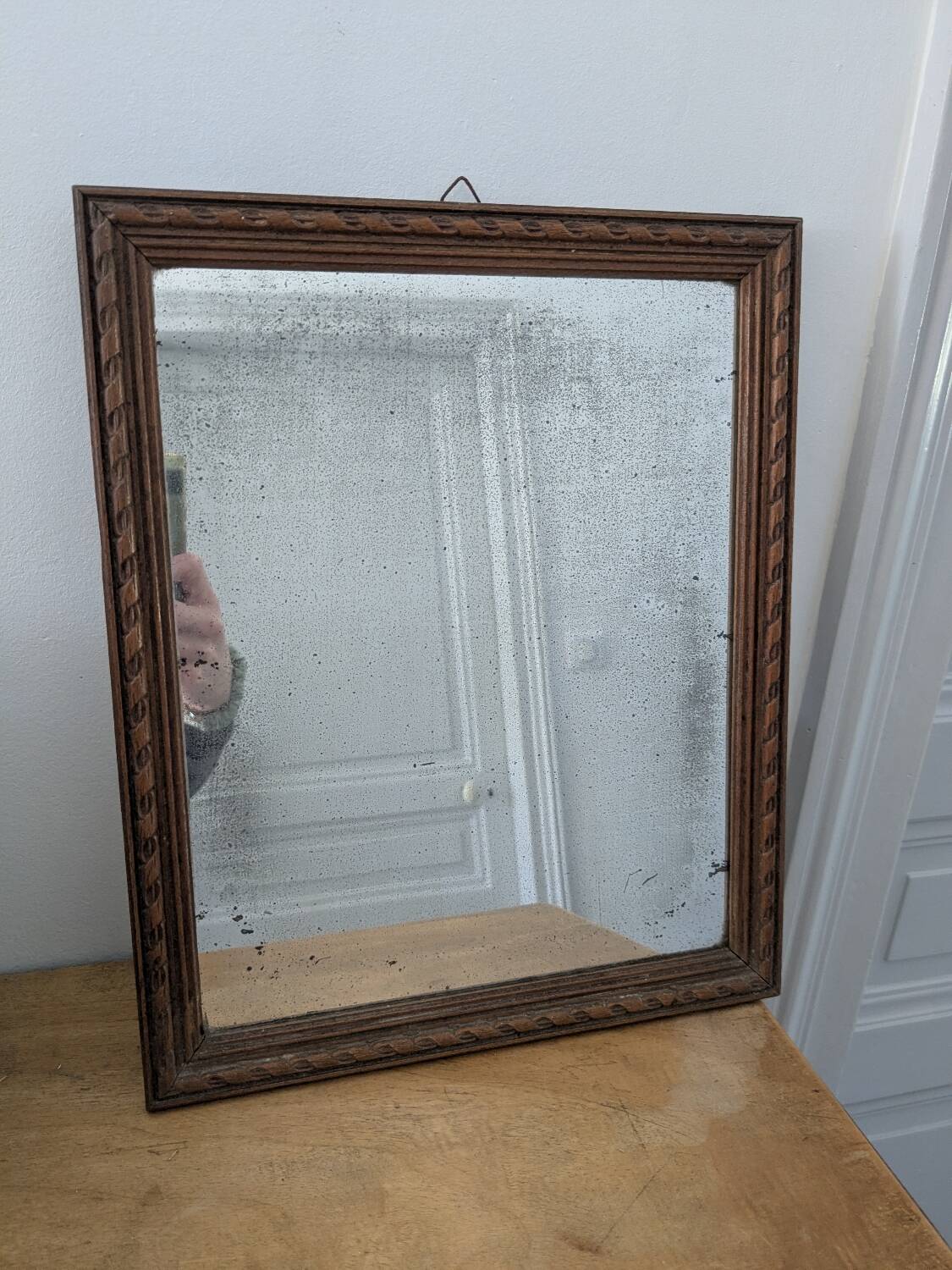 Vintage wooden mirror