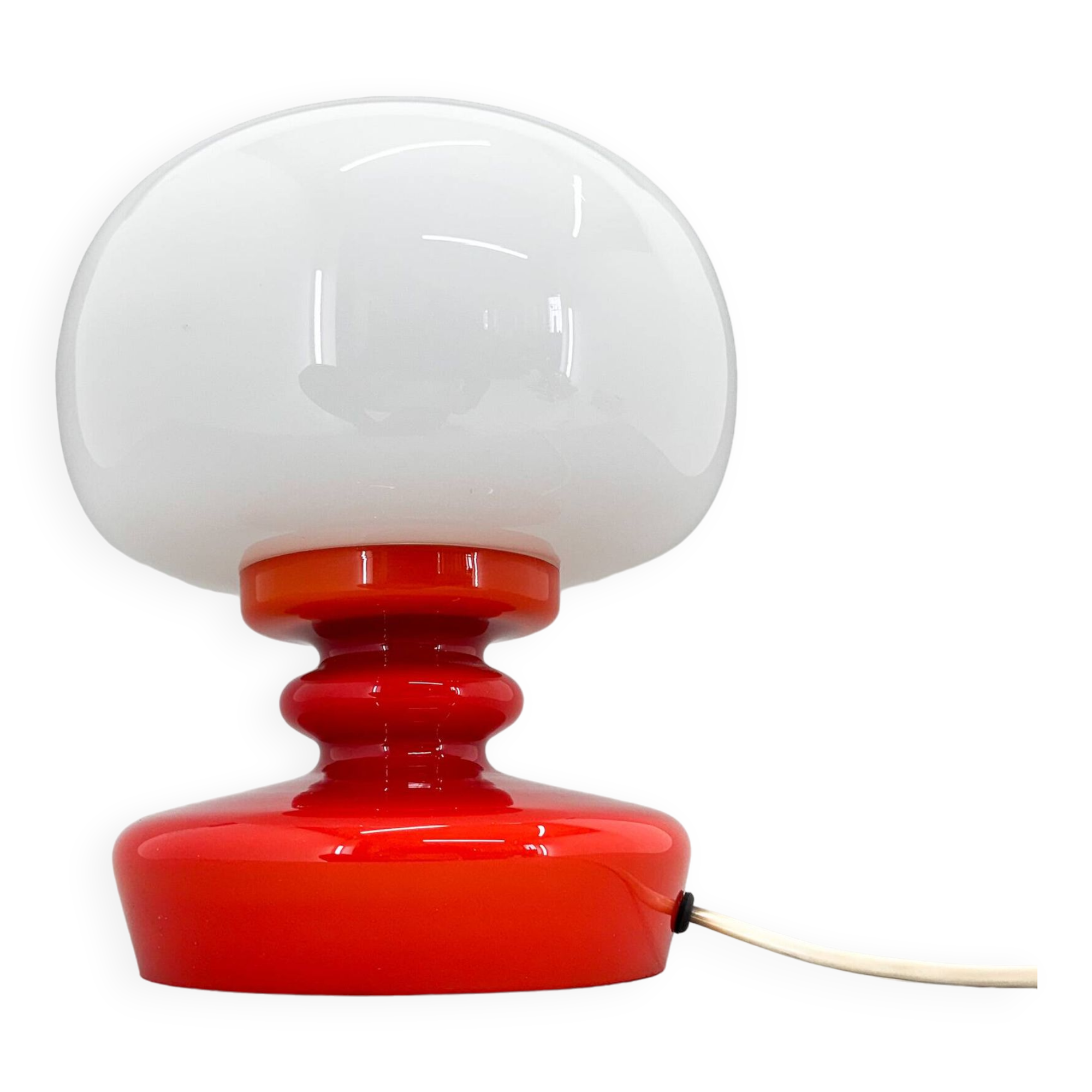 Mid Century All-Glass Table Lamp by Osvetlovaci, Czechoslovakia