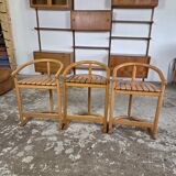 Set of 3 Almillmö bar stools, vintage 1980s German design