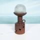 Vintage ceramic table lamp with a space age or bold look, fat lava ceramic from the 1960s.