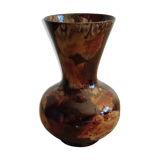 Vase vintage en céramique marron