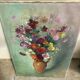 Grande huile sur toile signée Frans Depooter 1943 Bouquet de fleurs
