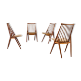 Ensemble de 4 chaises ''Flamingo'' par Thea Leonard pour Nassjo Stolefrabrik, Suède, 1960