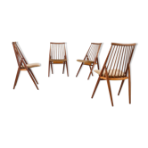 Ensemble de 4 chaises ''Flamingo'' par Thea Leonard pour Nassjo Stolefrabrik, Suède, 1960
