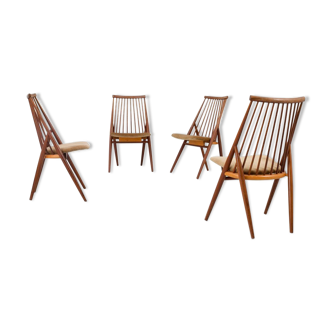 Set of 4 chairs ''Flamingo'' by Thea Leonard for Nassjo Stolefrabrik, Sweden, 1960