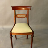 Suite of 6 mahogany pierrefeu chairs