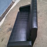 Vintage black skai sofa